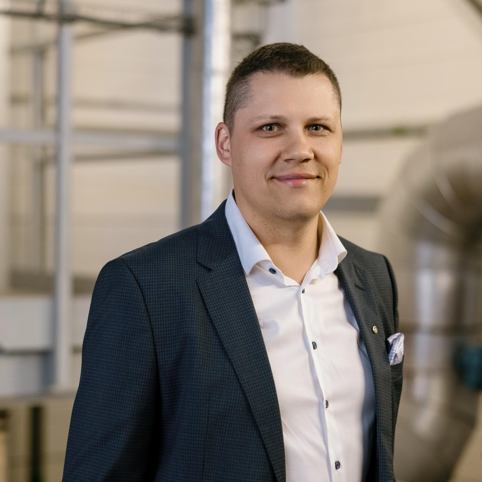Henrijs Jansons CEO of Ventus Energy in his office for an interview with P2PMarketData in 2025