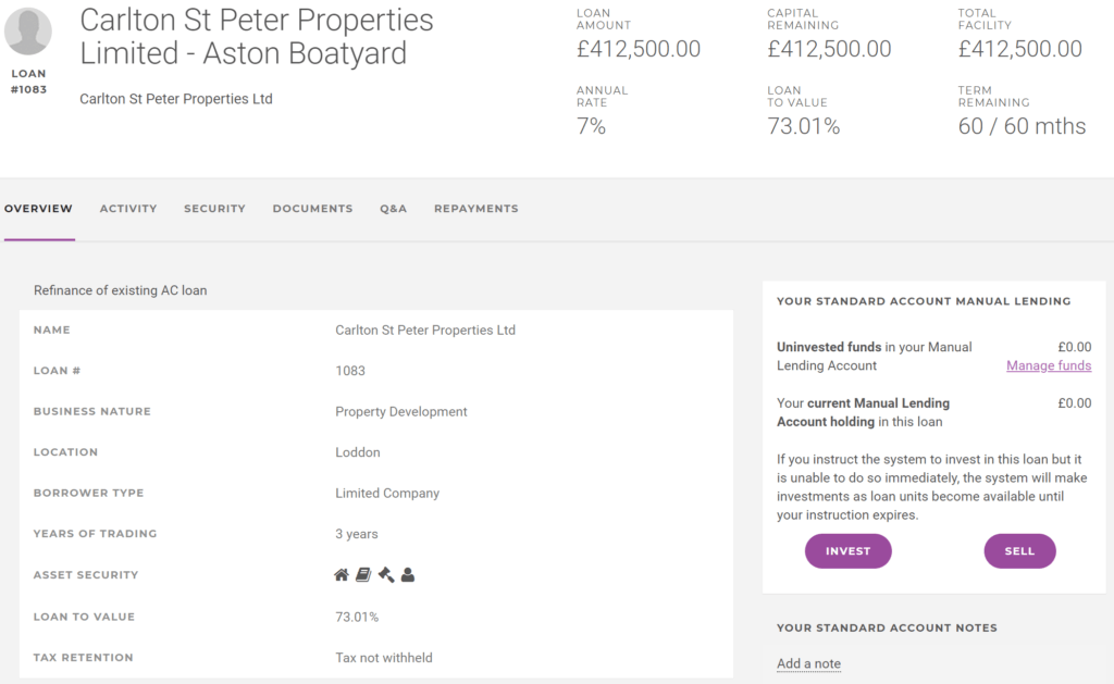 Assetz Capital property loan investor overview Image of the property loan investor overview on Assetz Capital